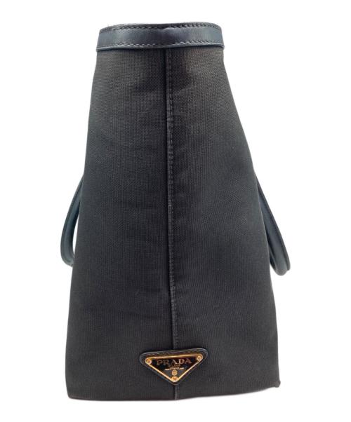 PRADA（プラダ）PRADA (プラダ) ロゴジャガードトートバッグ ブラックの古着・服飾アイテム