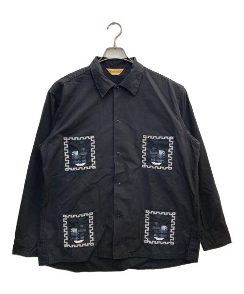 PENNEYS（ペニーズ）PENNEYS (ペニーズ) 刺繍グアテマラシャツ ブラック サイズ:Lの古着・服飾アイテム