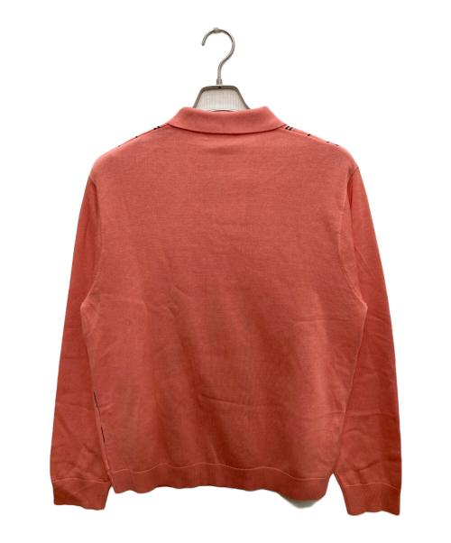 SUPREME（シュプリーム）SUPREME (シュプリーム) Vertical Stripe Knit L/S Polo ピンク サイズ:Mの古着・服飾アイテム