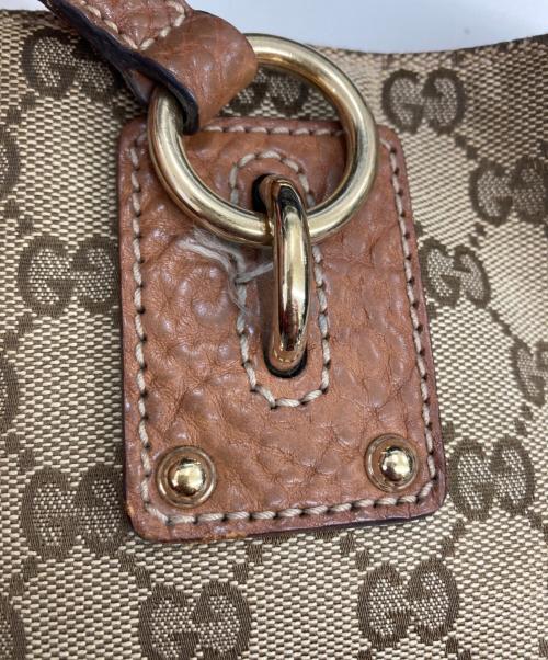 GUCCI（グッチ）GUCCI (グッチ) GGキャンバスハンドバッグ ベージュの古着・服飾アイテム