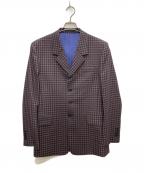 PAUL SMITHポールスミス）の古着「ガンクラブチェック4Bシングルジャケット」｜レッド