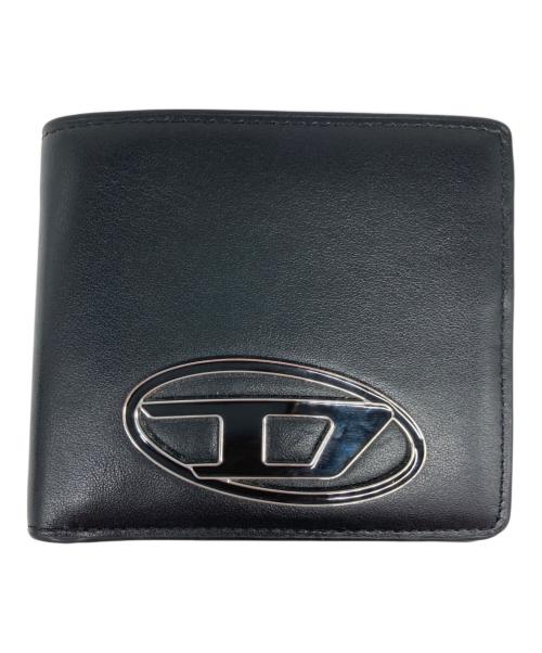 DIESEL（ディーゼル）DIESEL (ディーゼル) Leather bi-fold wallet ブラックの古着・服飾アイテム