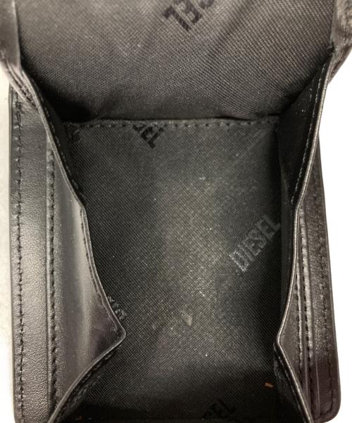 DIESEL（ディーゼル）DIESEL (ディーゼル) Leather bi-fold wallet ブラックの古着・服飾アイテム