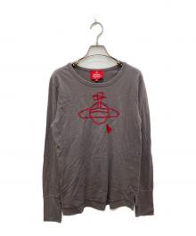 Vivienne Westwood RED LABEL（ヴィヴィアンウエストウッドレッドレーベル）の古着「オーブ刺繍カットソー」｜グレー