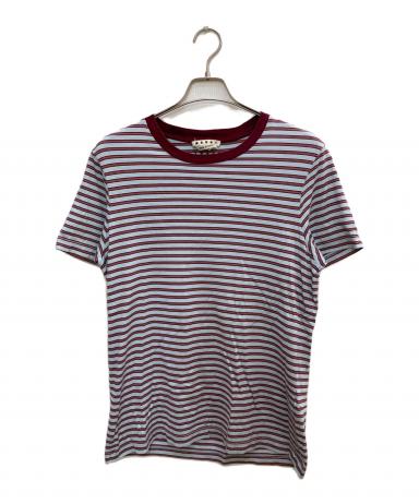 中古・古着通販】MARNI (マルニ) 半袖ボーダーTシャツ ブルー サイズ