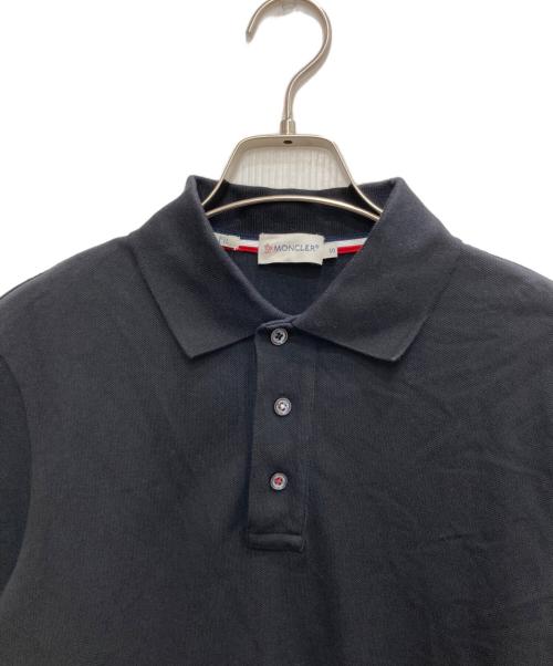MONCLER（モンクレール）MONCLER (モンクレール) ワッペンスリーブポロシャツ ブラック サイズ:Sの古着・服飾アイテム