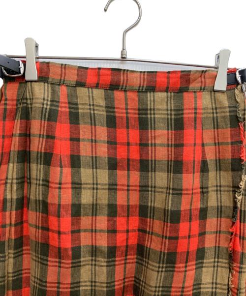 O'NEIL OF DUBLIN（オニールオブダブリン）O'NEIL OF DUBLIN (オニールオブダブリン) ラップスカート レッド サイズ:Mの古着・服飾アイテム