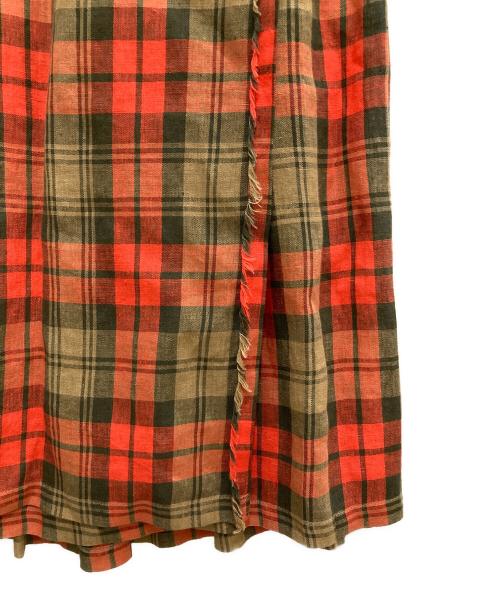 O'NEIL OF DUBLIN（オニールオブダブリン）O'NEIL OF DUBLIN (オニールオブダブリン) ラップスカート レッド サイズ:Mの古着・服飾アイテム