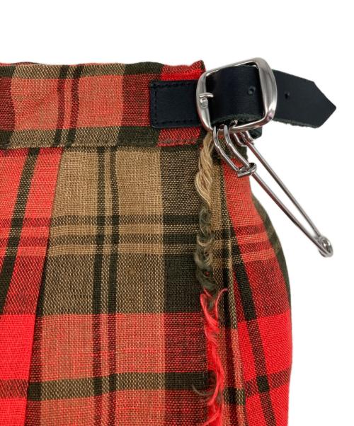 O'NEIL OF DUBLIN（オニールオブダブリン）O'NEIL OF DUBLIN (オニールオブダブリン) ラップスカート レッド サイズ:Mの古着・服飾アイテム