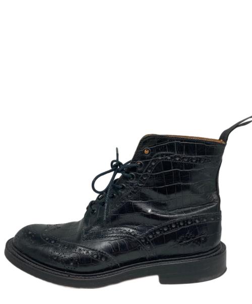 Tricker's（トリッカーズ）Tricker's (トリッカーズ) PAUL SMITH (ポールスミス) ウィングチップ カントリーブーツ ブラック サイズ:size8の古着・服飾アイテム