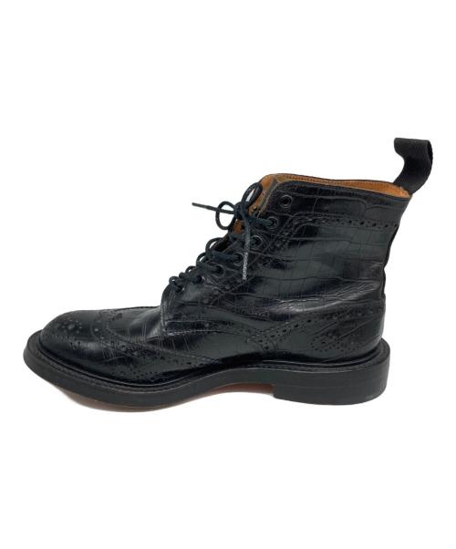 Tricker's（トリッカーズ）Tricker's (トリッカーズ) PAUL SMITH (ポールスミス) ウィングチップ カントリーブーツ ブラック サイズ:size8の古着・服飾アイテム