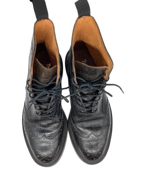 Tricker's（トリッカーズ）Tricker's (トリッカーズ) PAUL SMITH (ポールスミス) ウィングチップ カントリーブーツ ブラック サイズ:size8の古着・服飾アイテム