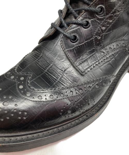 Tricker's（トリッカーズ）Tricker's (トリッカーズ) PAUL SMITH (ポールスミス) ウィングチップ カントリーブーツ ブラック サイズ:size8の古着・服飾アイテム