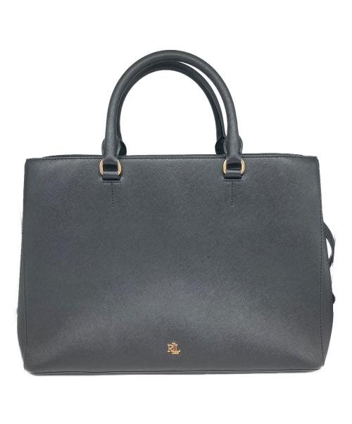LAUREN RALPH LAUREN（ローレンラルフローレン）LAUREN RALPH LAUREN (ローレンラルフローレン) 2WAYバッグ ブラックの古着・服飾アイテム