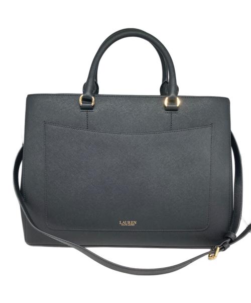 LAUREN RALPH LAUREN（ローレンラルフローレン）LAUREN RALPH LAUREN (ローレンラルフローレン) 2WAYバッグ ブラックの古着・服飾アイテム