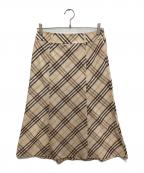 BURBERRY LONDONバーバリーロンドン）の古着「ノバチェックスカート」｜ベージュ