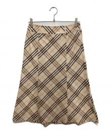 BURBERRY LONDON（バーバリーロンドン）の古着「ノバチェックスカート」｜ベージュ