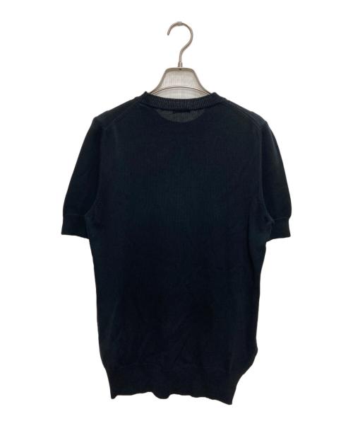 BOTTEGA VENETA（ボッテガベネタ）BOTTEGA VENETA (ボッテガベネタ) 半袖ニット ブラック サイズ:48の古着・服飾アイテム