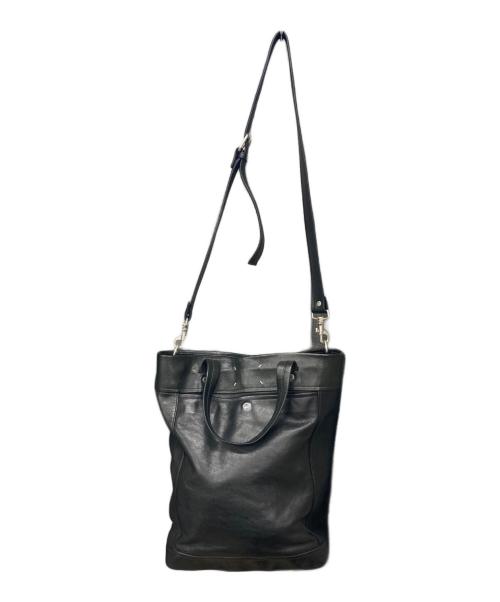 Maison Martin Margiela（メゾンマルタンマルジェラ）Maison Martin Margiela (メゾンマルタンマルジェラ) レザー2WAYバッグ ブラックの古着・服飾アイテム