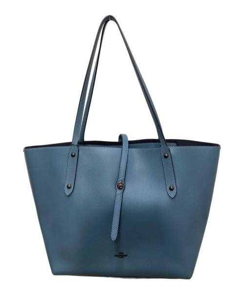 COACH（コーチ）COACH (コーチ) マーケット トート バッグ ブルーの古着・服飾アイテム