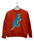 PAUL SMITHポールスミス）の古着「DINO プリントスウェット」｜オレンジ