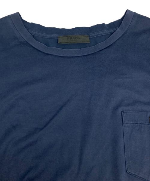 PRADA（プラダ）PRADA (プラダ) ポケットTシャツ ネイビー サイズ:Ｌの古着・服飾アイテム