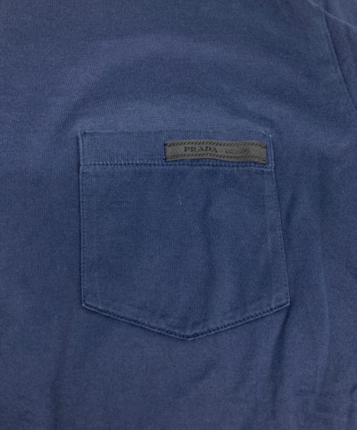 PRADA（プラダ）PRADA (プラダ) ポケットTシャツ ネイビー サイズ:Ｌの古着・服飾アイテム