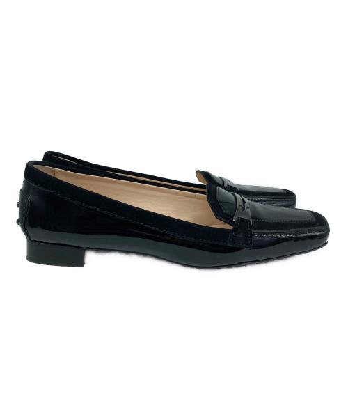 TOD'S（トッズ）TOD'S (トッズ) エナメルパンプス ブラック サイズ:38の古着・服飾アイテム