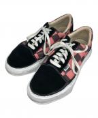 Maison MIHARA YASUHIROメゾン ミハラ ヤスヒロ）の古着「original sole BIG gingham lowcut sneaker/オリジナル ソール ビッグ ギンガム ローカット スニーカー」｜ブラック×ピンク