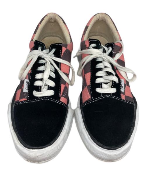 Maison MIHARA YASUHIRO（メゾン ミハラ ヤスヒロ）Maison MIHARA YASUHIRO original sole BIG gingham lowcut sneaker/オリジナル ソール ビッグ ギンガム ローカット スニーカー ブラック×ピンク サイズ:44の古着・服飾アイテム