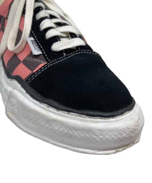 Maison MIHARA YASUHIRO（メゾン ミハラ ヤスヒロ）Maison MIHARA YASUHIRO original sole BIG gingham lowcut sneaker/オリジナル ソール ビッグ ギンガム ローカット スニーカー ブラック×ピンク サイズ:44の古着・服飾アイテム