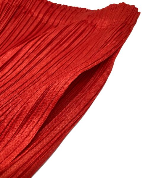 PLEATS PLEASE（プリーツプリーズ）PLEATS PLEASE (プリーツプリーズ) THICKER BOTTOMS 1 プリーツパンツ オレンジ サイズ:４の古着・服飾アイテム