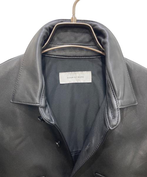 Adam et Rope（アダム エ ロペ）Adam et Rope (アダム エ ロペ) シープレザーシャツジャケット ブラック サイズ:Ｍの古着・服飾アイテム
