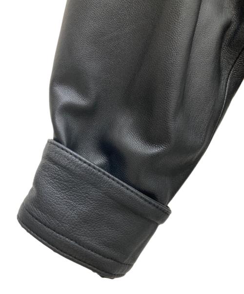 Adam et Rope（アダム エ ロペ）Adam et Rope (アダム エ ロペ) シープレザーシャツジャケット ブラック サイズ:Ｍの古着・服飾アイテム
