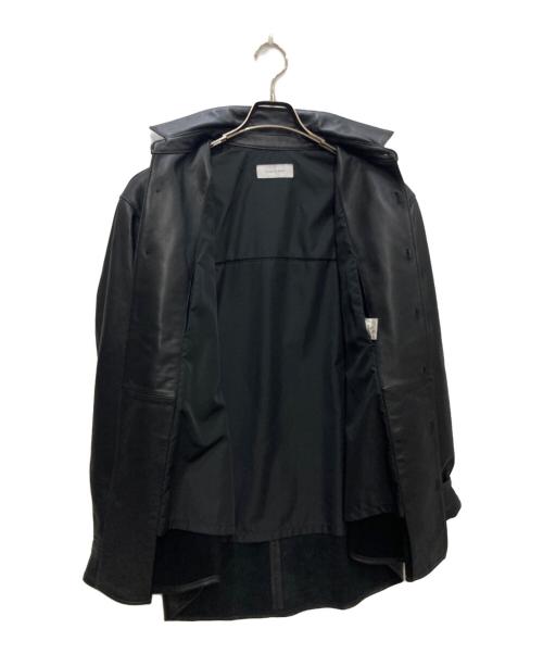 Adam et Rope（アダム エ ロペ）Adam et Rope (アダム エ ロペ) シープレザーシャツジャケット ブラック サイズ:Ｍの古着・服飾アイテム