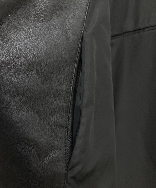 Adam et Rope（アダム エ ロペ）Adam et Rope (アダム エ ロペ) シープレザーシャツジャケット ブラック サイズ:Ｍの古着・服飾アイテム