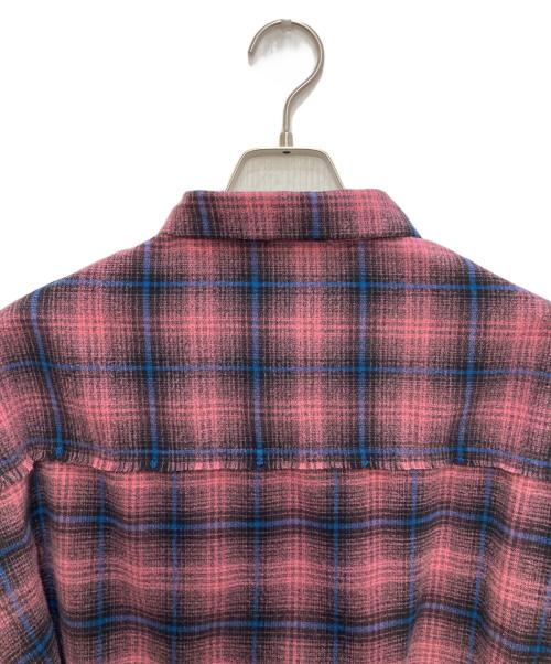 DANKE SCHON（ダンケ シェーン）DANKE SCHON (ダンケ シェーン) CUTOFF CHECK SHIRTS ブラウン サイズ:Ｌの古着・服飾アイテム