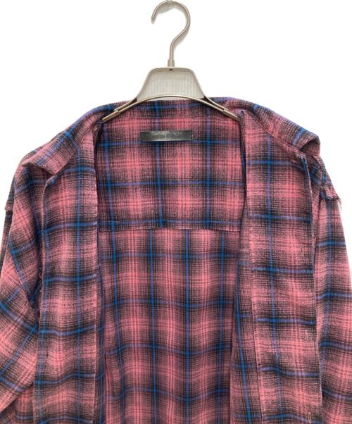 DANKE SCHON（ダンケ シェーン）DANKE SCHON (ダンケ シェーン) CUTOFF CHECK SHIRTS ブラウン サイズ:Ｌの古着・服飾アイテム
