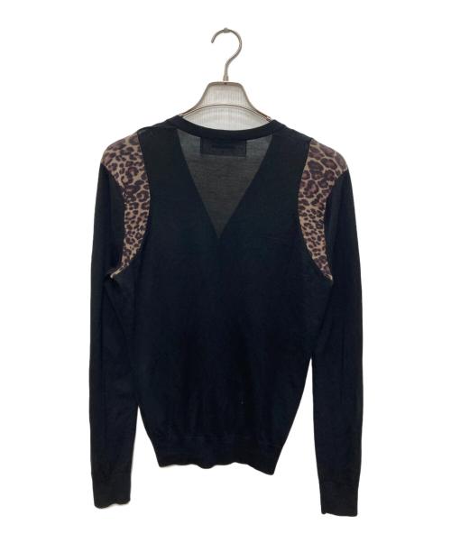 DSQUARED2（ディースクエアード）DSQUARED2 (ディースクエアード) レオパードカーディガン ブラック サイズ:Ｓ　の古着・服飾アイテム