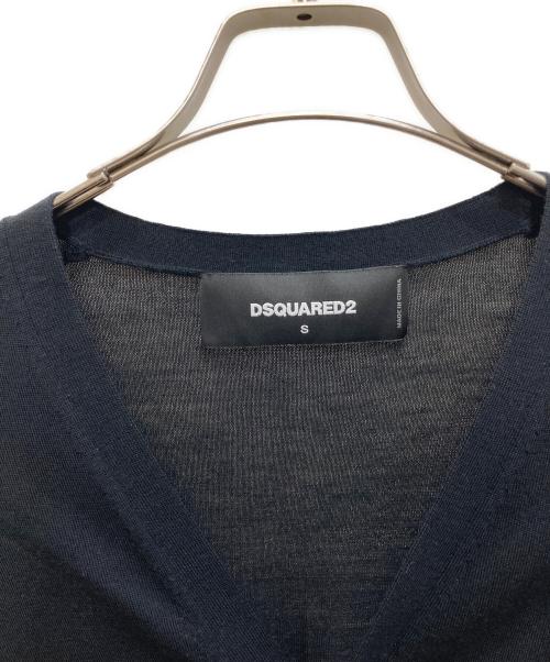 DSQUARED2（ディースクエアード）DSQUARED2 (ディースクエアード) レオパードカーディガン ブラック サイズ:Ｓ　の古着・服飾アイテム