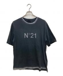 N°21（ヌメロヴェントゥーノ）の古着「ヴィンテージ加工ロゴTシャツ」｜ブラック