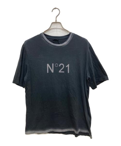 N°21（ヌメロヴェントゥーノ）N°21 (ヌメロヴェントゥーノ) ヴィンテージ加工ロゴTシャツ ブラック サイズ:Ｌの古着・服飾アイテム