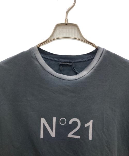 N°21（ヌメロヴェントゥーノ）N°21 (ヌメロヴェントゥーノ) ヴィンテージ加工ロゴTシャツ ブラック サイズ:Ｌの古着・服飾アイテム