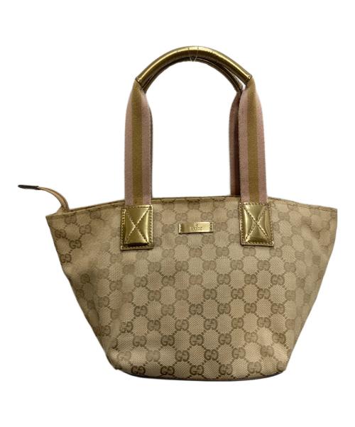 GUCCI（グッチ）GUCCI (グッチ) GGキャンバストートバッグ ベージュの古着・服飾アイテム