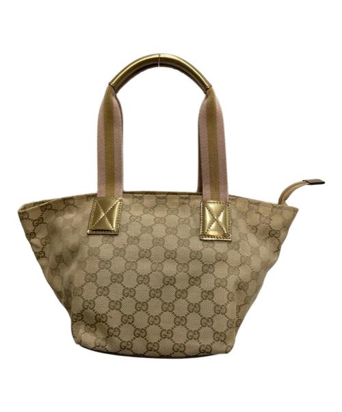 GUCCI（グッチ）GUCCI (グッチ) GGキャンバストートバッグ ベージュの古着・服飾アイテム