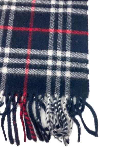 BURBERRY LONDON（バーバリーロンドン）BURBERRY LONDON (バーバリーロンドン) カシミヤ100％マフラー ネイビー 未使用品の古着・服飾アイテム