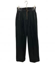 Mame Kurogouchi（マメクロゴウチ）の古着「High Waisted Chino Wide Trousers」｜ブラック