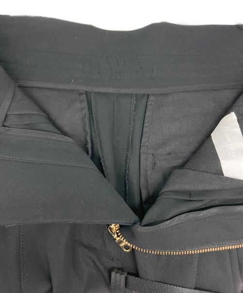 Mame Kurogouchi（マメクロゴウチ）Mame Kurogouchi (マメクロゴウチ) High Waisted Chino Wide Trousers ブラック サイズ:2の古着・服飾アイテム