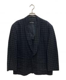 tricot COMME des GARCONS（トリココムデギャルソン）の古着「ヴィンテージチェックテーラードジャケット」｜ブラック