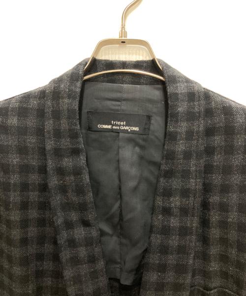 tricot COMME des GARCONS（トリココムデギャルソン）tricot COMME des GARCONS (トリココムデギャルソン) ヴィンテージチェックテーラードジャケット ブラック サイズ:-の古着・服飾アイテム